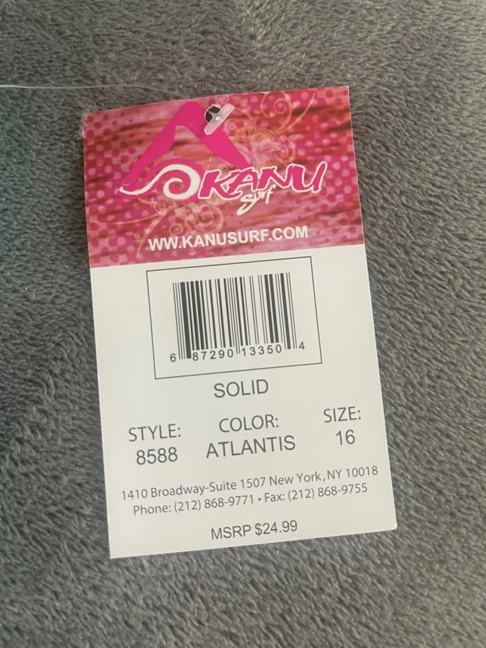 Kanu Surf Atlantis Solid green Swimwear Two piece youth size 16